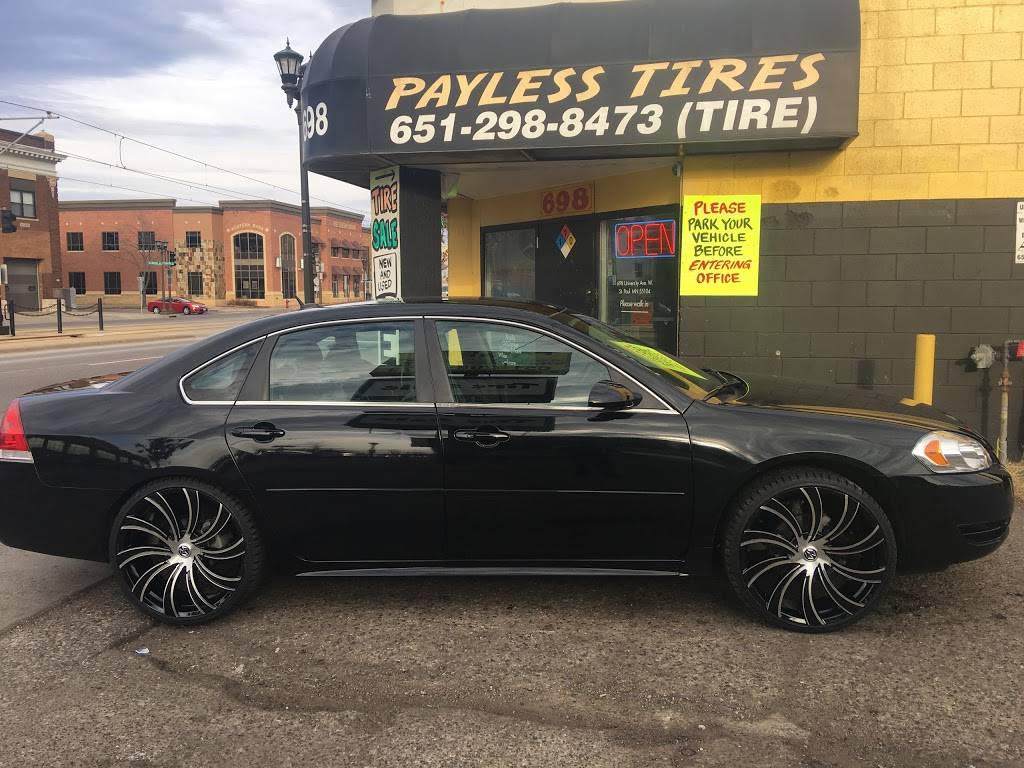 Pay Less Tires | 698 University Ave W, St Paul, MN 55104, USA | Phone: (651) 298-8473