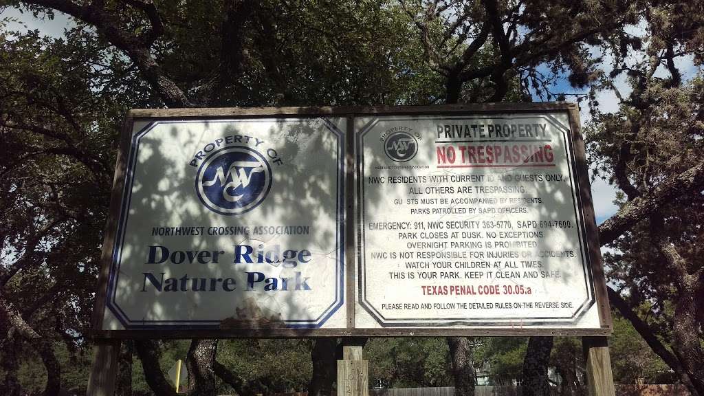 Dover Ridge Nature Park | 9656-9684 Dover Ridge, San Antonio, TX 78250, USA | Phone: (210) 330-3536