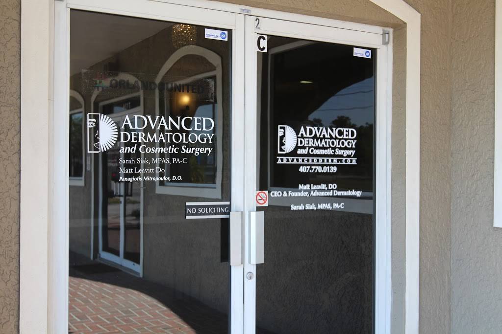 Advanced Dermatology and Cosmetic Surgery | 80 W Grant St Suite 117, Orlando, FL 32806 | Phone: (407) 770-0139