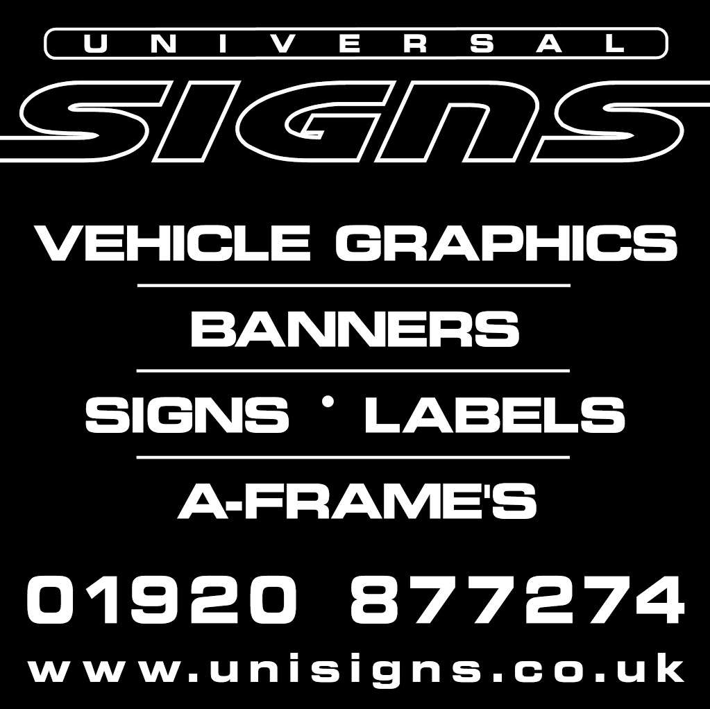 Universal Signs | Unit 5, Leeside Works, Lawrence Ave, Stanstead Abbotts, Stanstead St Margarets, Ware SG12 8DL, UK | Phone: 01920 877274