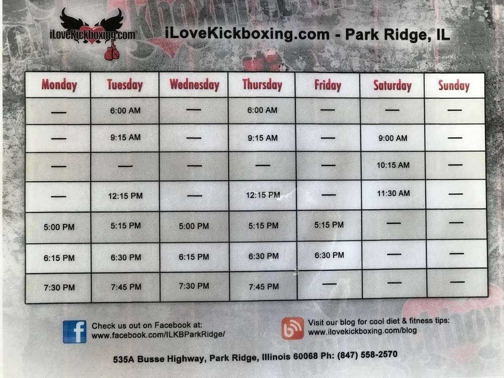 iLoveKickboxing - Park Ridge | 535 A Busse Hwy, Park Ridge, IL 60068 | Phone: (847) 558-2570