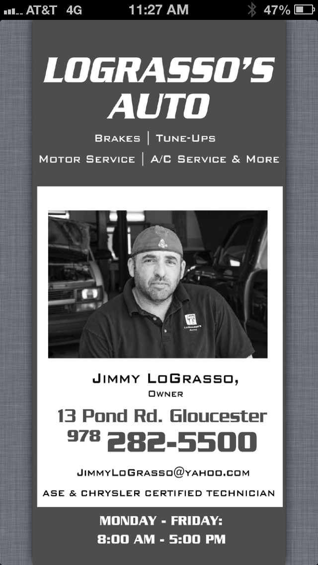 LoGrassos Auto | 13 Pond Rd, Gloucester, MA 01930, USA | Phone: (978) 282-5500