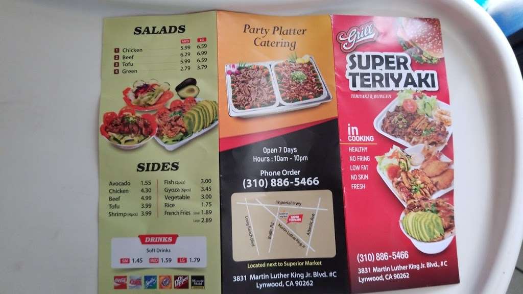 Super Teriyaki | 3811 Martin Luther King Jr Blvd, Lynwood, CA 90262, USA | Phone: (310) 886-5466