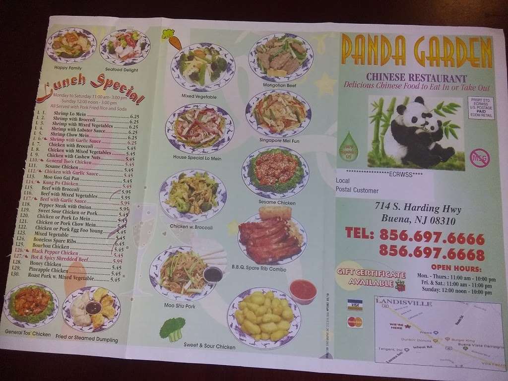 Panda Garden | 714 S Harding Hwy, Buena, NJ 08310, USA | Phone: (856) 697-6666