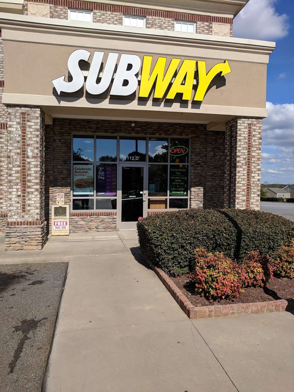 Subway | 112 Argus Ln d, Mooresville, NC 28117, USA | Phone: (704) 664-1598