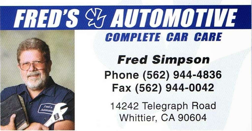Freds Automotive | 14242 Telegraph Rd, Whittier, CA 90604 | Phone: (562) 944-4836