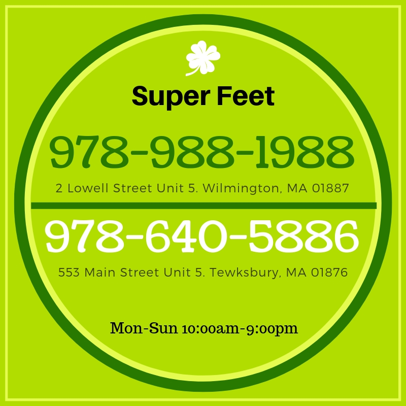 Super Feet | 553 Main St Unit 5, Tewksbury, MA 01876, USA | Phone: (978) 640-5886