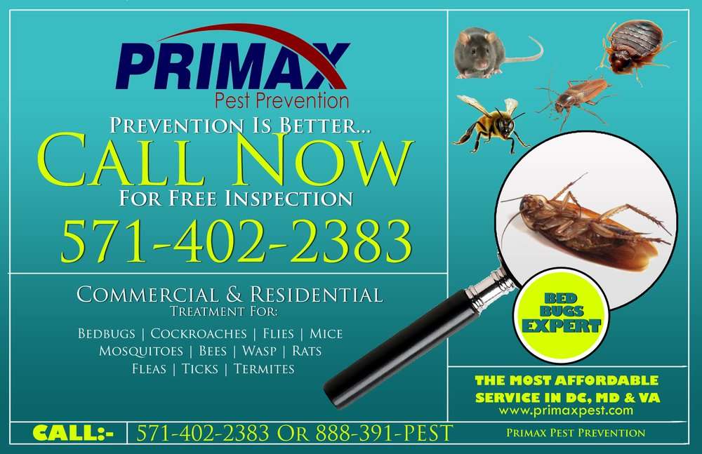 Primax Pest Control | 17447 Denali Pl, Dumfries, VA 22025 | Phone: (571) 402-2383