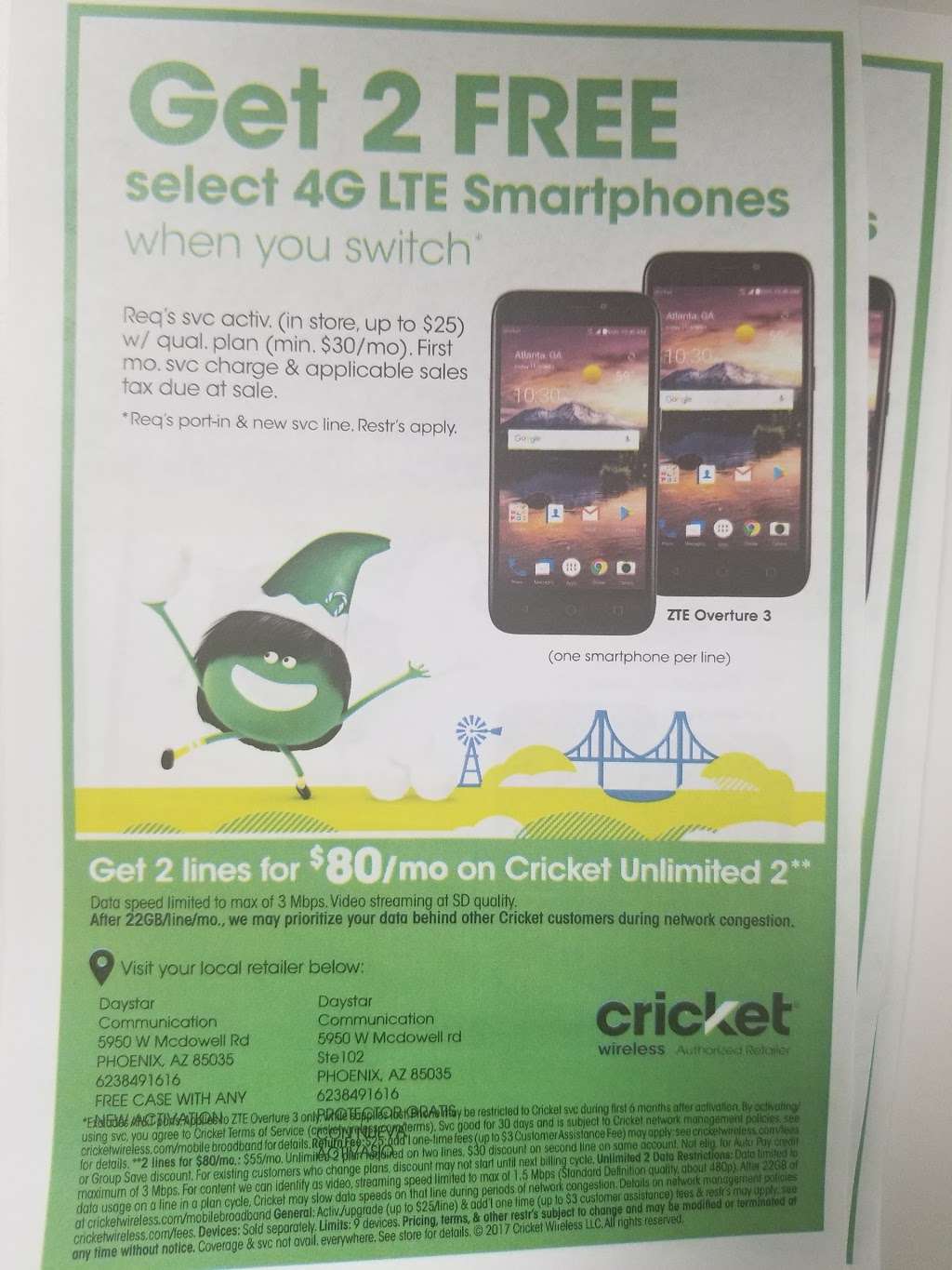 Cricket Wireless Authorized Retailer | 5950 W McDowell Rd #106, Phoenix, AZ 85035, USA | Phone: (623) 849-1616