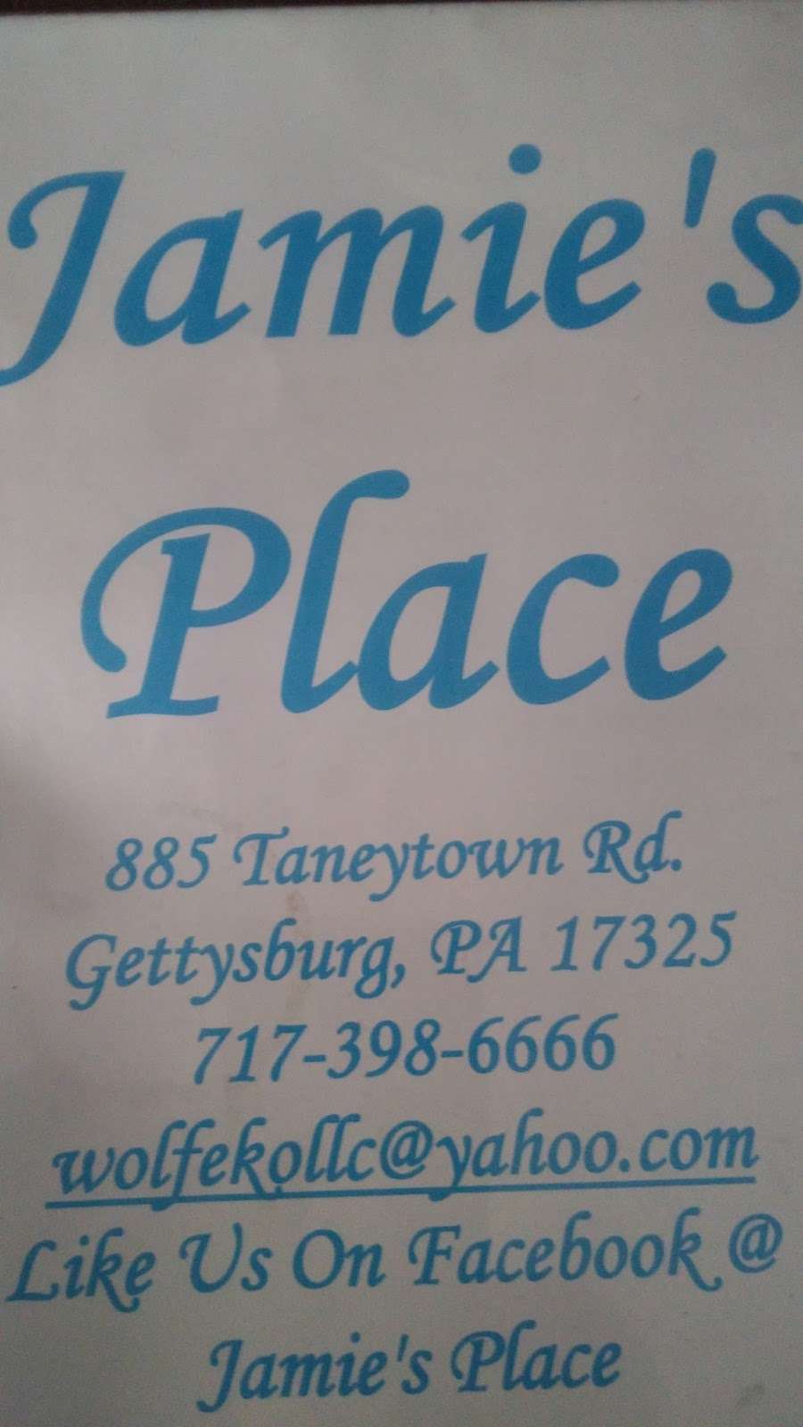 Jamies Place | 885 Taneytown Rd, Gettysburg, PA 17325, USA | Phone: (717) 398-6666
