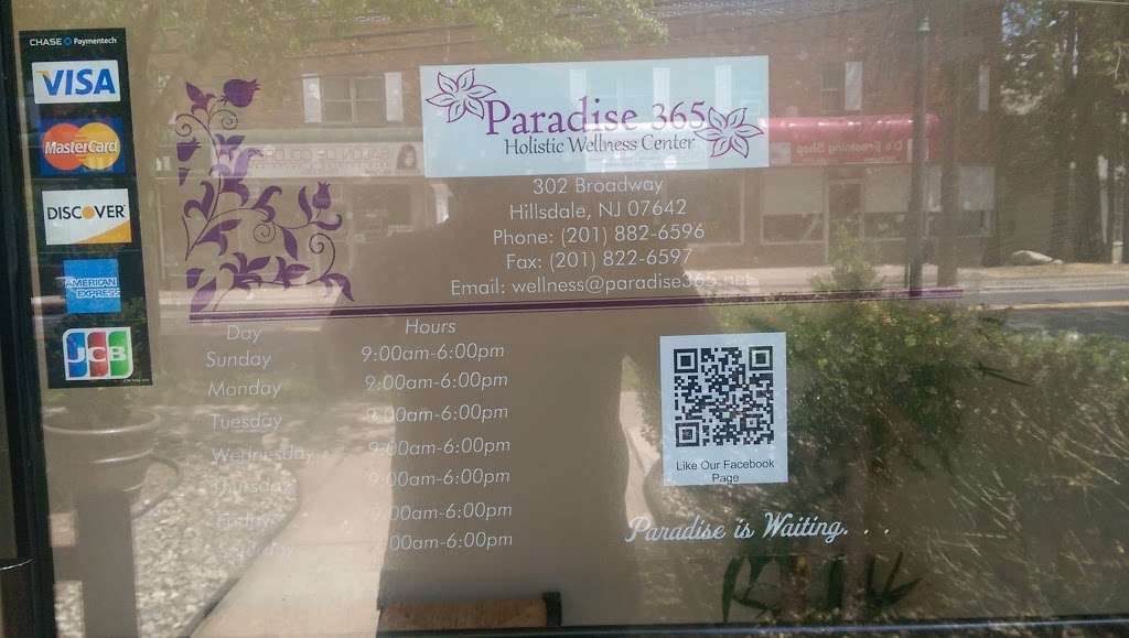 Paradise 365 Holistic Wellness Center | 302 Broadway, Hillsdale, NJ 07642 | Phone: (201) 497-6565