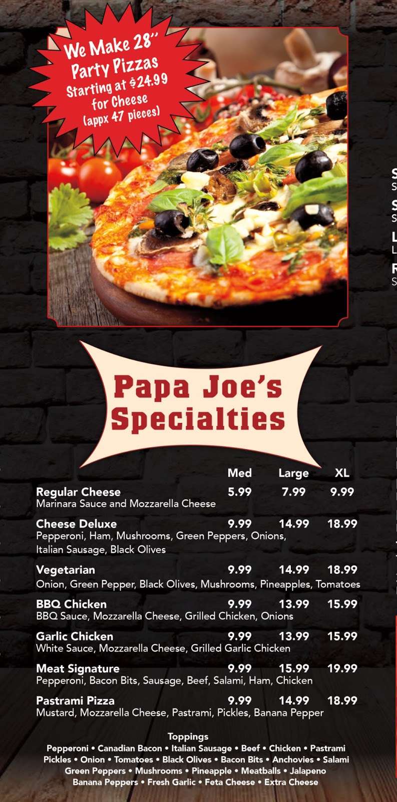 Papa Joes Pizza | 10555 Indiana Ave, Riverside, CA 92503, USA | Phone: (951) 688-1188