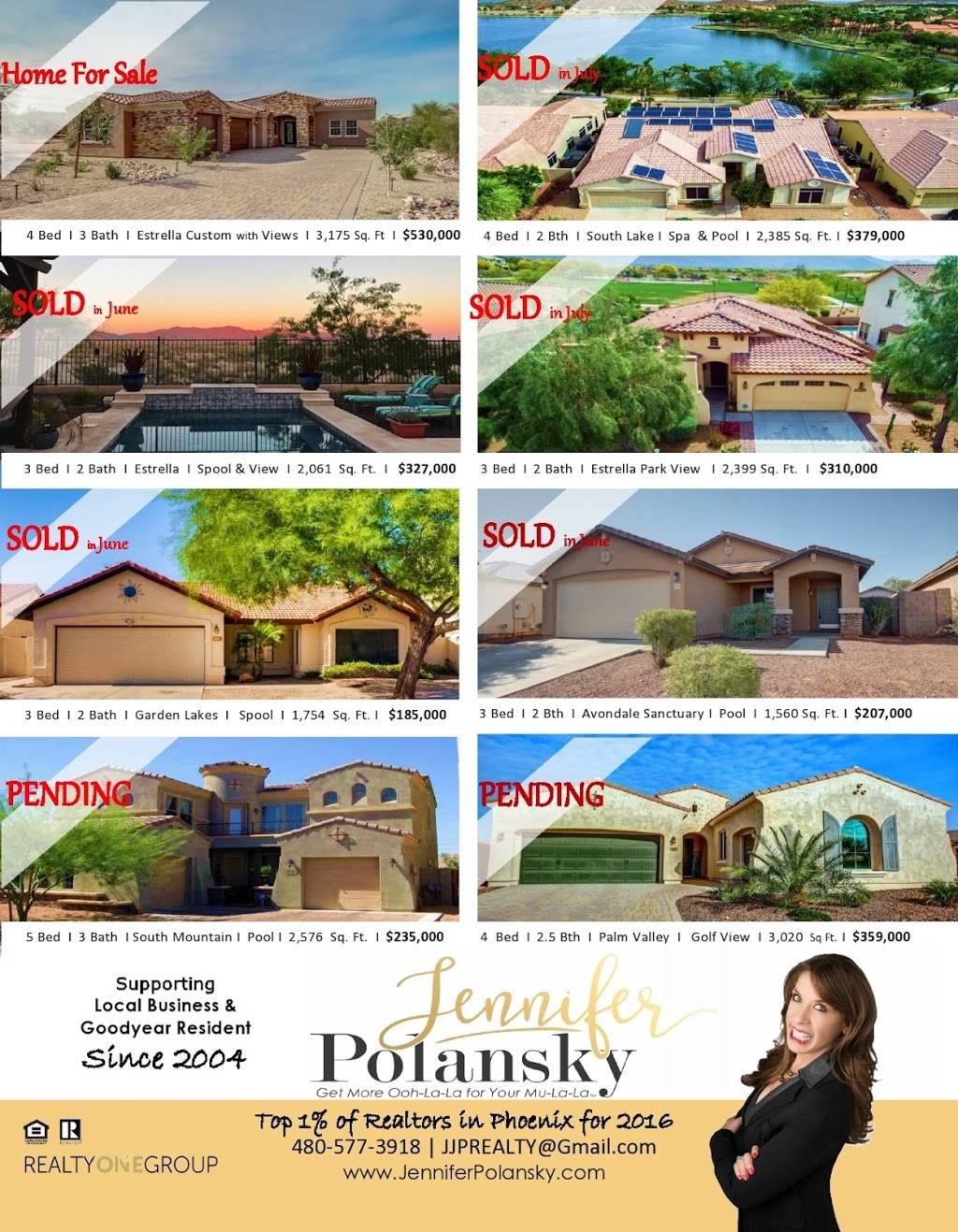 Jennifer Polansky Top 1% in Phoenix Realtor | 10777 S Sunset Dr, Goodyear, AZ 85338, USA | Phone: (480) 577-3918