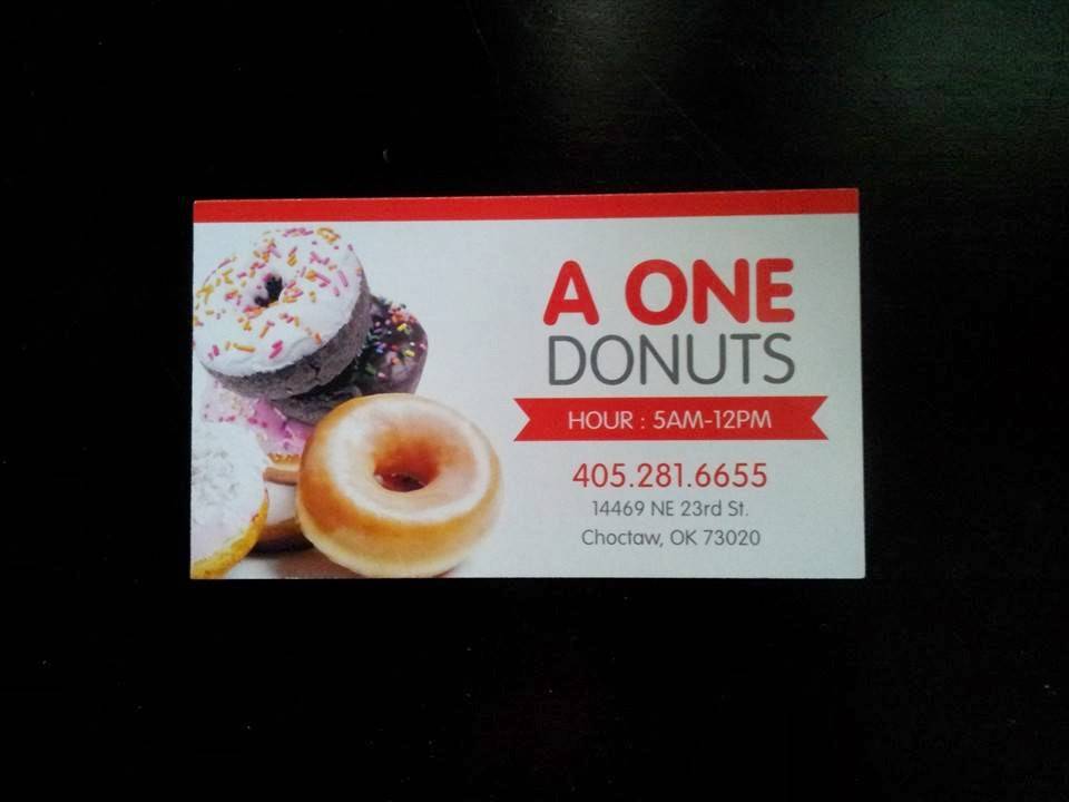 A One Donuts | 14469 NE 23rd St, Choctaw, OK 73020 | Phone: (405) 281-5037
