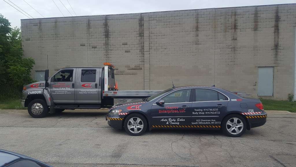 Chanov Enterprises LLC. Towing & Auto Body Shop | 923 Sherman Ave, South Milwaukee, WI 53172, USA | Phone: (414) 736-0233