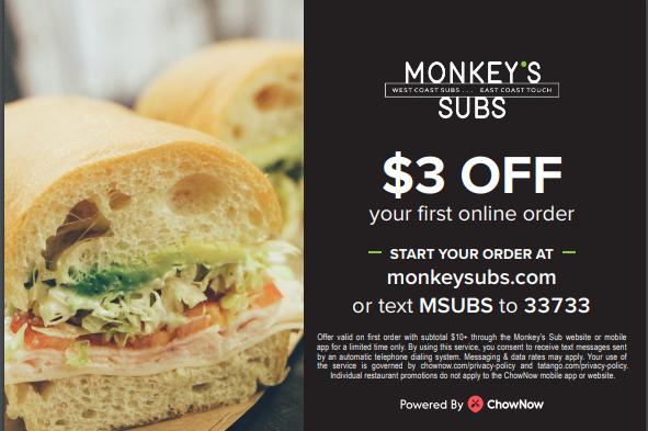 Monkeys Subs Tigard | 12194 SW Scholls Ferry Rd, Tigard, OR 97223 | Phone: (971) 601-6425