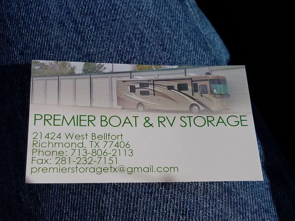 Premier Boat & RV Storage | 21424 W Bellfort St, Richmond, TX 77406, USA | Phone: (713) 806-2113