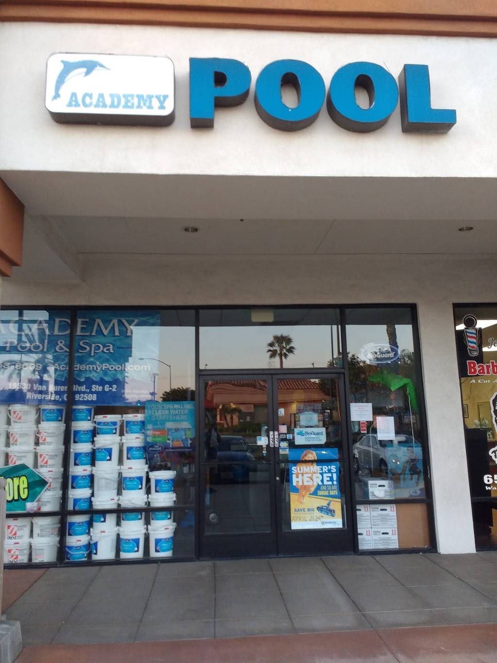 Academy Pool and Spa Supplies Inc. | 19530 Van Buren Boulevard g2, Riverside, CA 92508, USA | Phone: (951) 653-8009