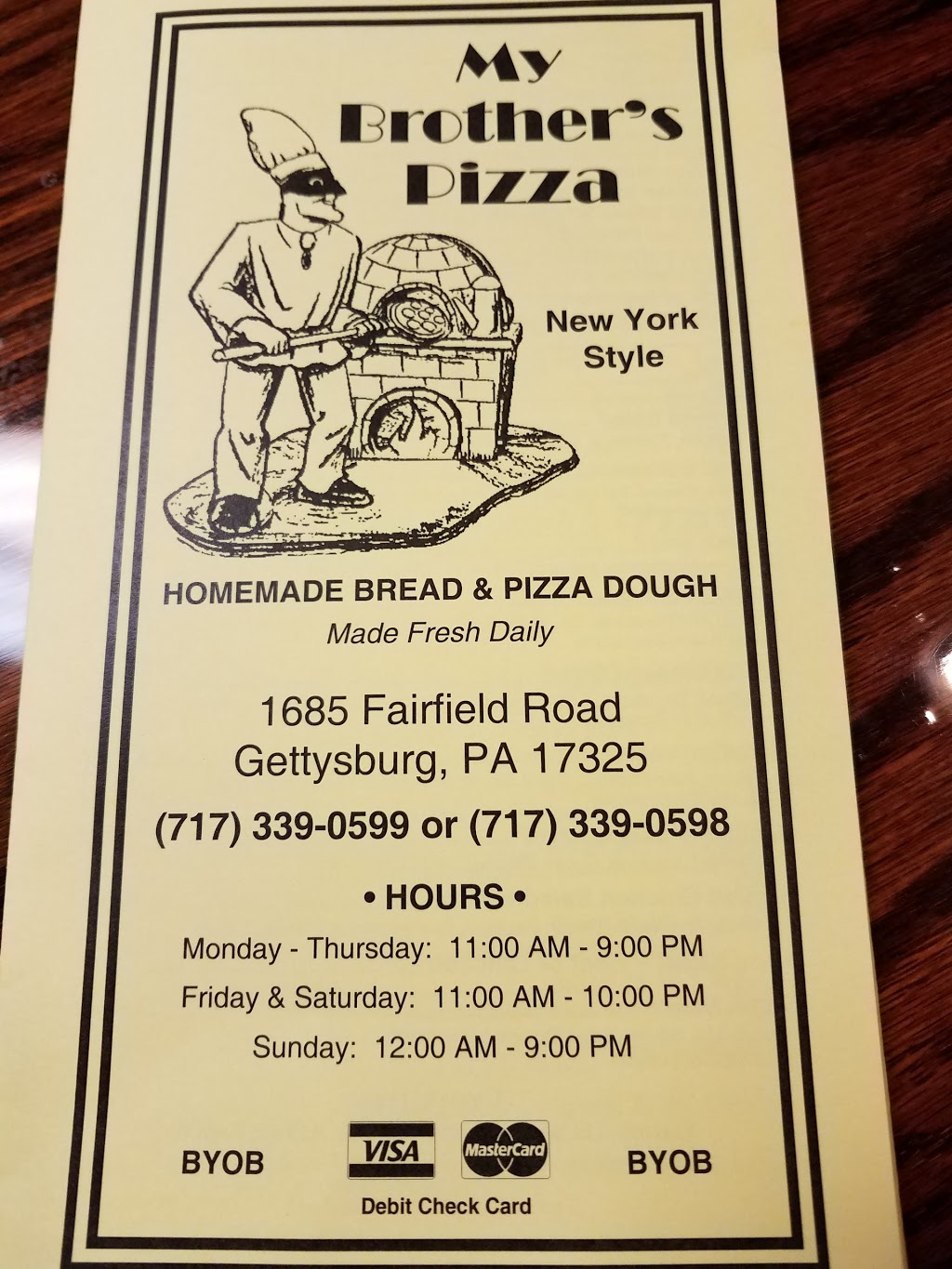 My Brothers Pizza | 1685 Fairfield Rd # A, Gettysburg, PA 17325, USA | Phone: (717) 339-0599