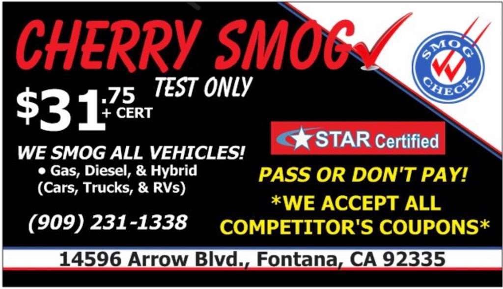 Cherry Smog Test Only | 14596 Arrow Route, Fontana, CA 92335, USA | Phone: (909) 231-1338