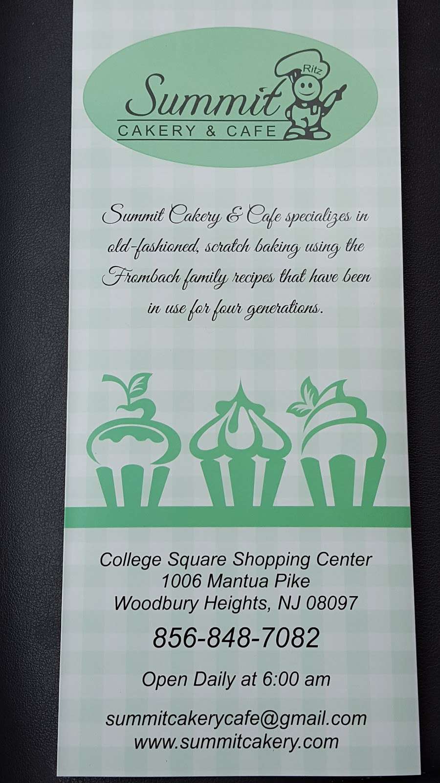 Summit Cakery & Cafe | 1006 Mantua Pike, Woodbury Heights, NJ 08097, USA | Phone: (856) 848-7082