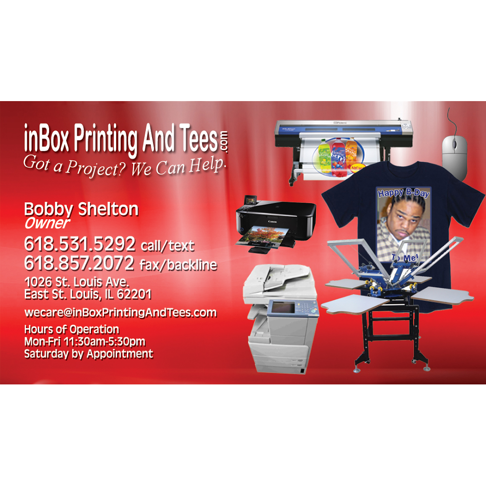 inBox Printing, Tees and Banners | 1026 St Louis Ave, East St Louis, IL 62201, USA | Phone: (618) 531-5292