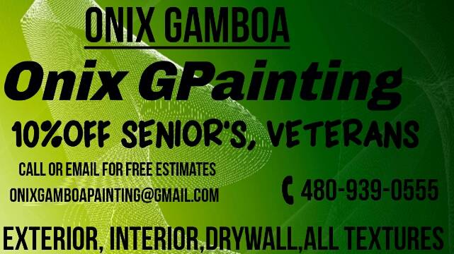 OnixGPainting | 860 E Marilyn Ave, Mesa, AZ 85204, USA | Phone: (480) 939-0555