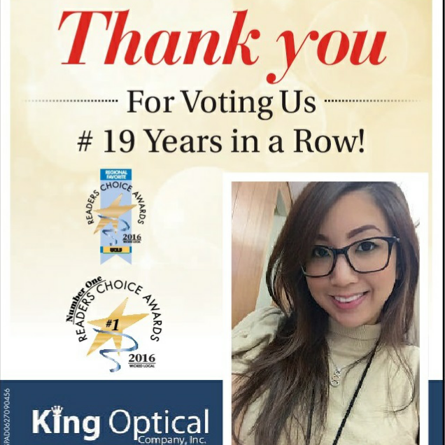 King Optical Company, Inc. | 20 W School St, Braintree, MA 02184, USA | Phone: (781) 843-2133