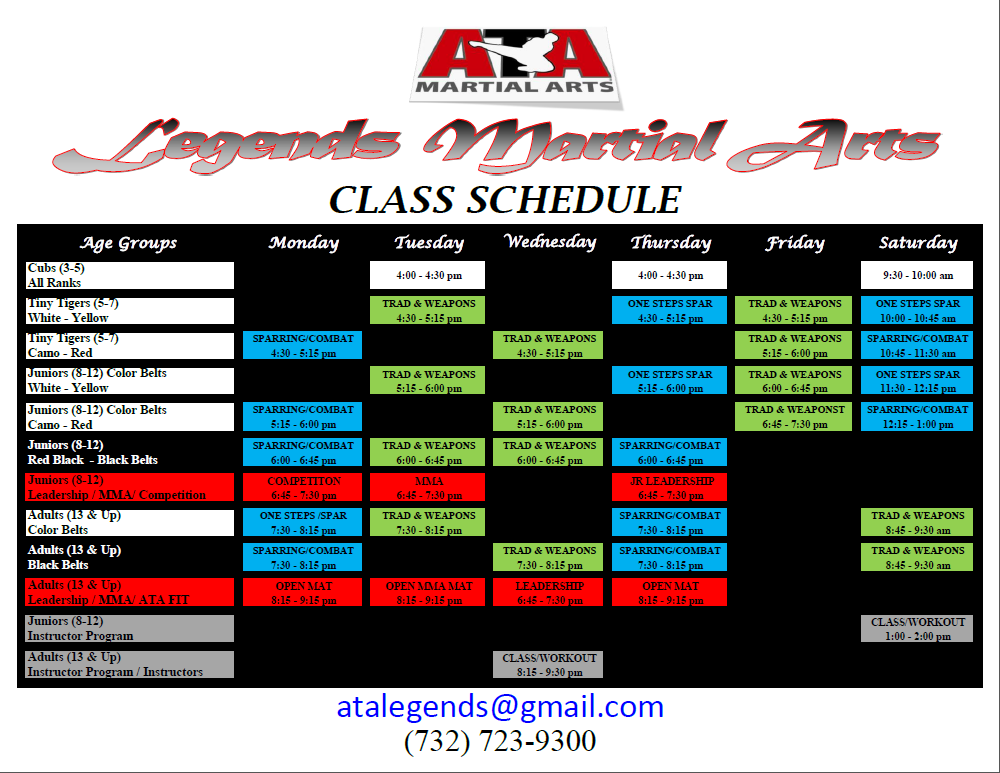 ATA Legends Martial Arts Academy | 365 Spotswood Englishtown Rd, Monroe Township, NJ 08831 | Phone: (732) 723-9300