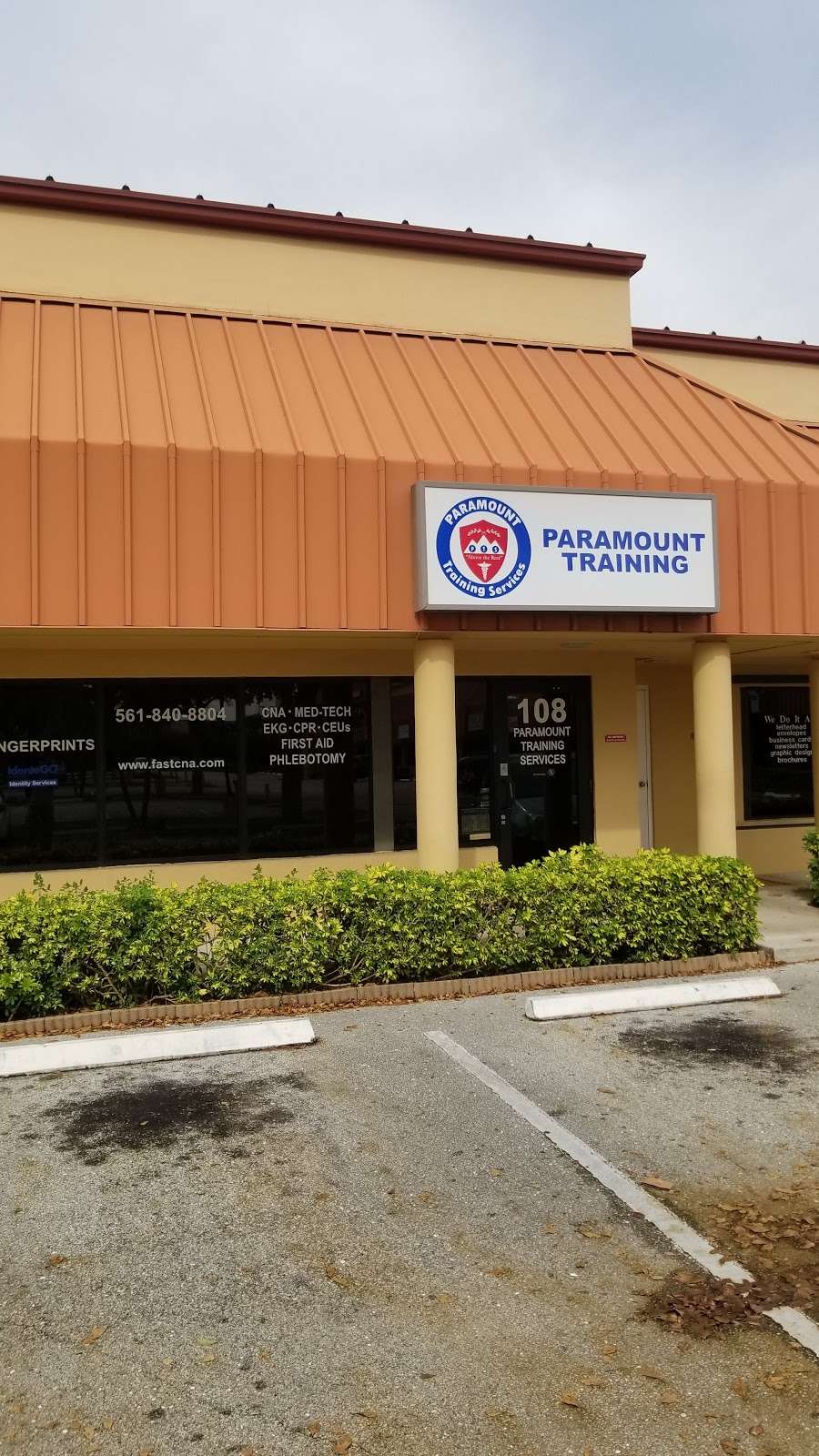 Paramount Training Services - West Palm Beach | 4152 W Blue Heron Blvd #108, West Palm Beach, FL 33404, USA | Phone: (561) 840-8804
