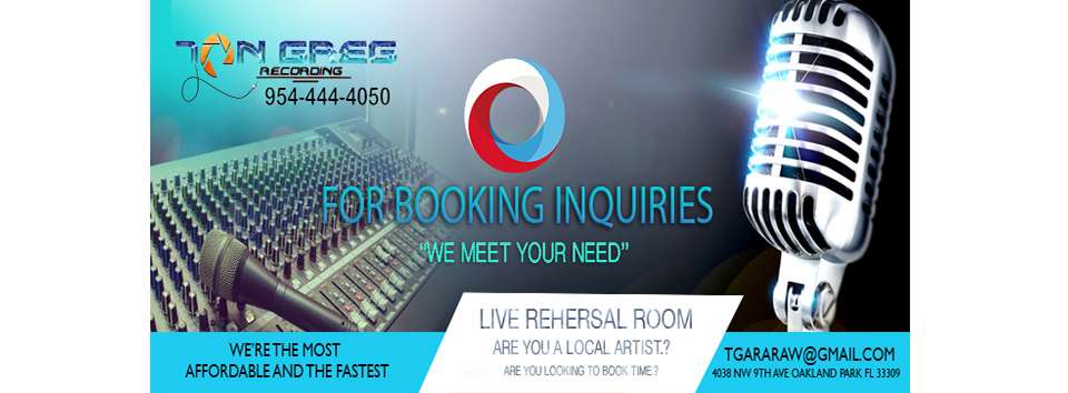 Tongreg Recording & Printing | 4038 NW 9th Ave, Fort Lauderdale, FL 33309, USA | Phone: (954) 444-4050