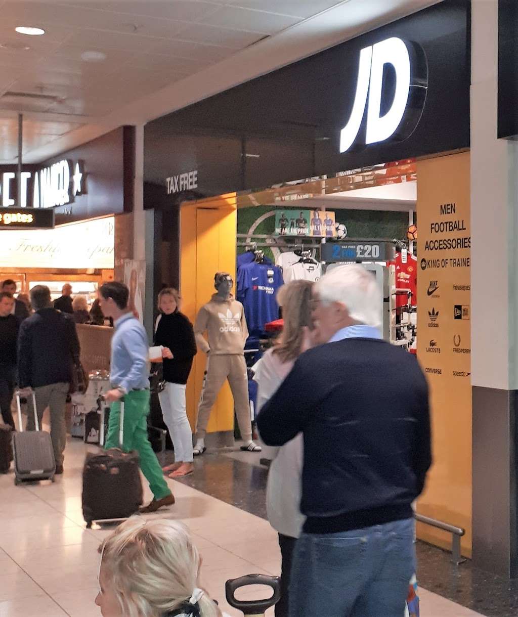 JD Sports | Int Departure Lounge, North Terminal Airside, Horley, Gatwick RH6 0NP, UK | Phone: 01293 223016