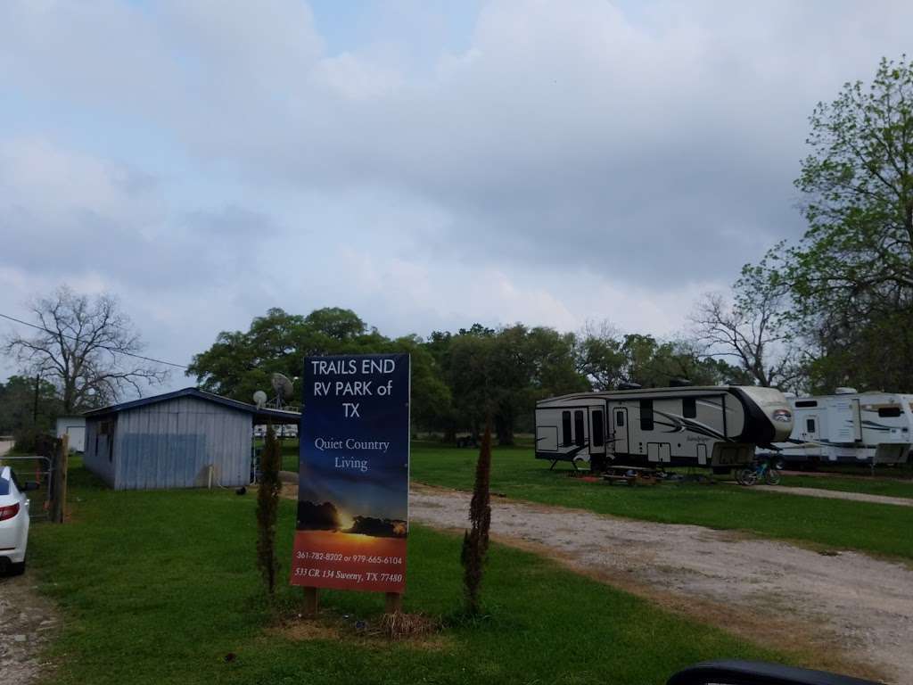 Trails End RV Park of Texas | 533 Findley Rd, Sweeny, TX 77480, USA | Phone: (361) 782-8202