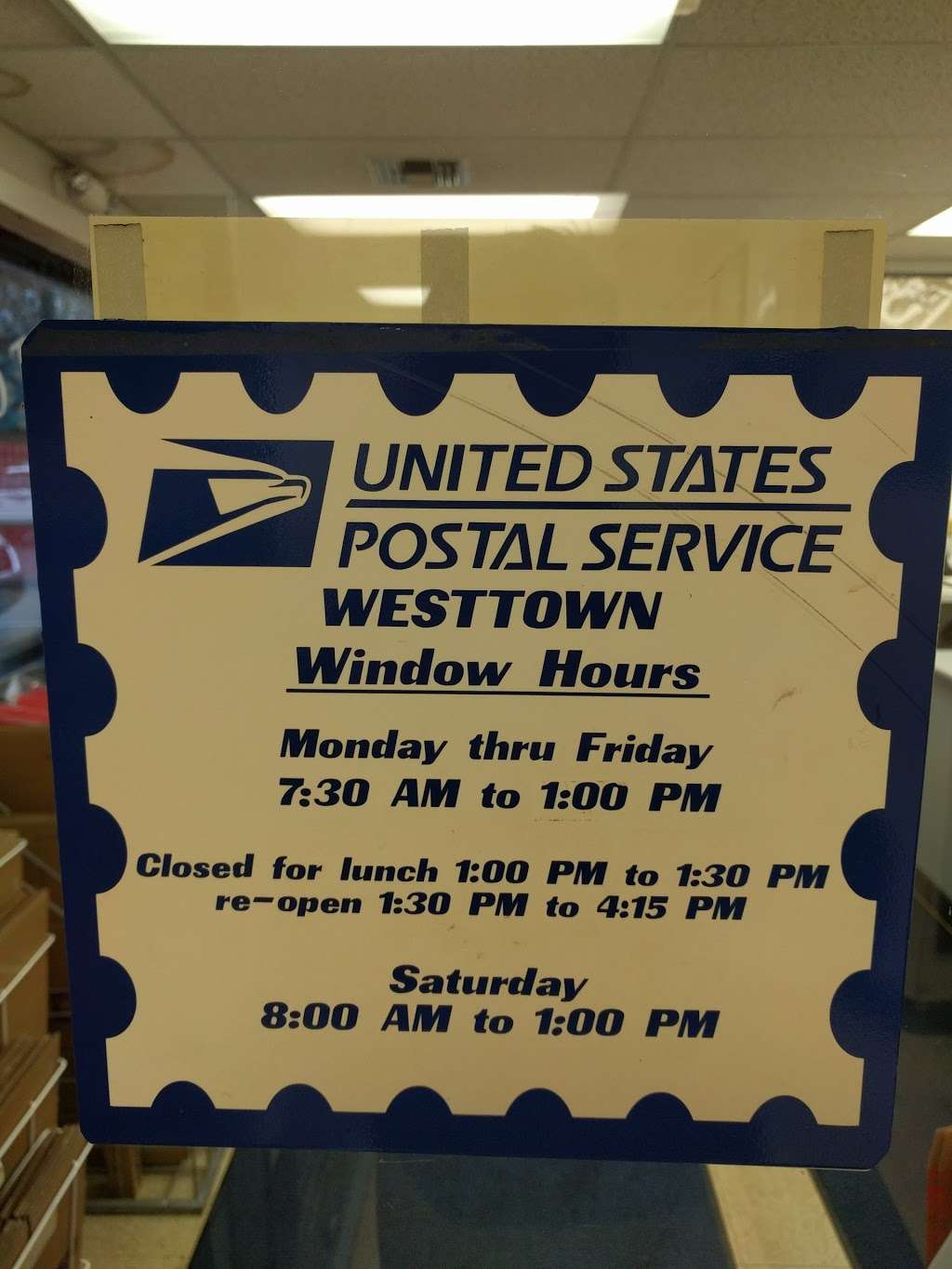 United States Postal Service | 844 Street Rd, Westtown Township, PA 19395, USA | Phone: (800) 275-8777