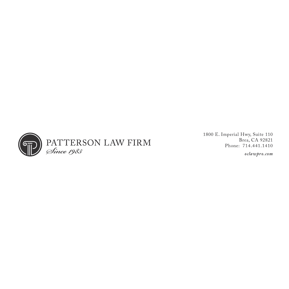 Patterson Law Firm, APC | 1800 E Imperial Hwy Ste 110, Brea, CA 92821, USA | Phone: (714) 441-1410