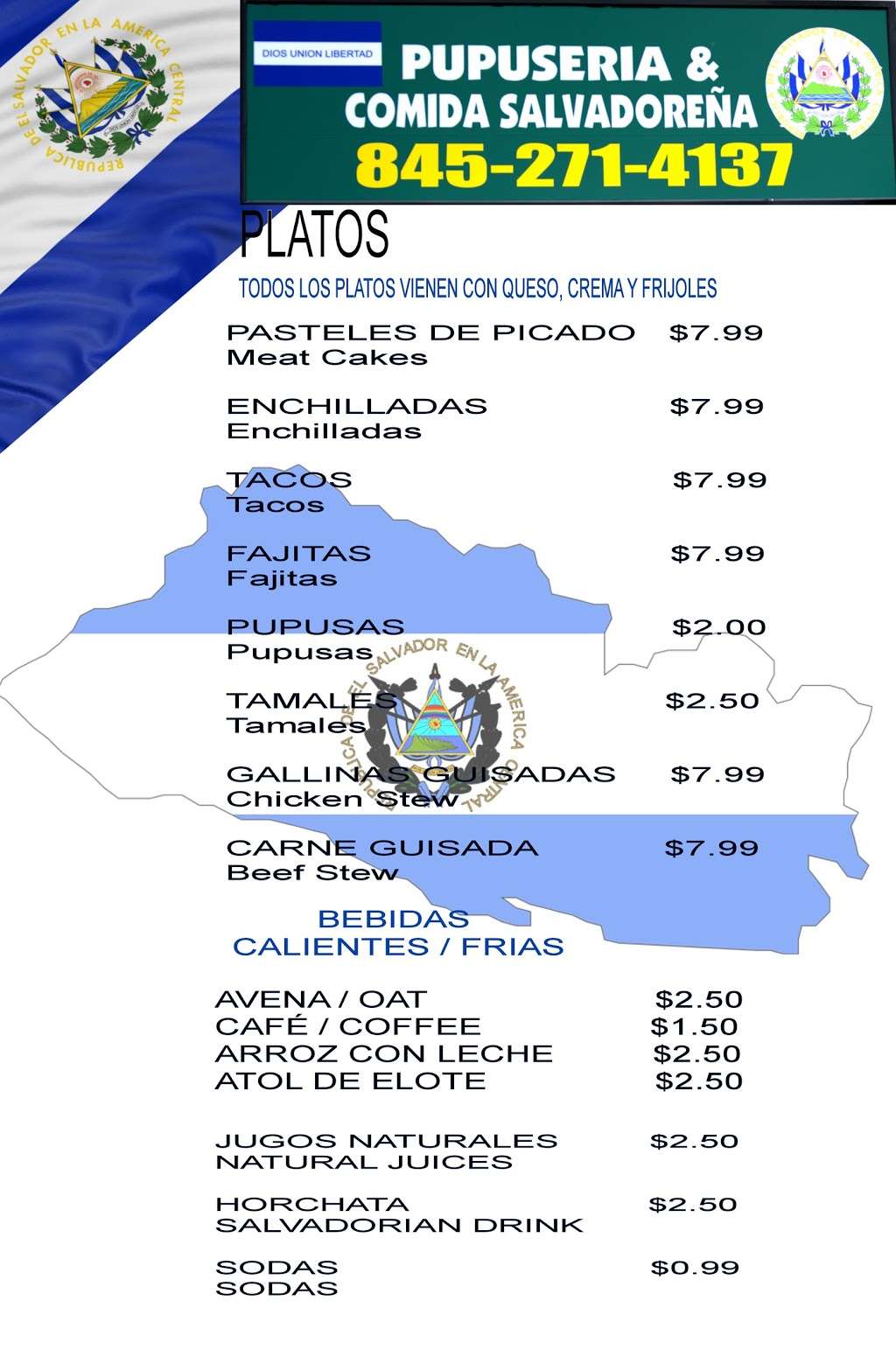 Pupuseria y Comida salvadoreña | 144 Ramapo Rd, Garnerville, NY 10923, USA | Phone: (845) 271-4137