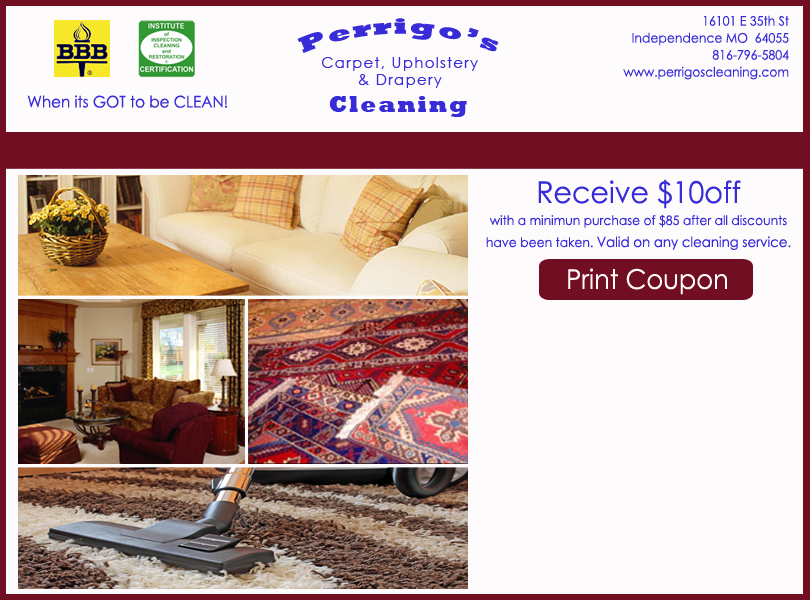 Perrigos Carpet Upholstery & Drapery Cleaning | 16101 East 35th St S, Independence, MO 64055 | Phone: (816) 796-5804