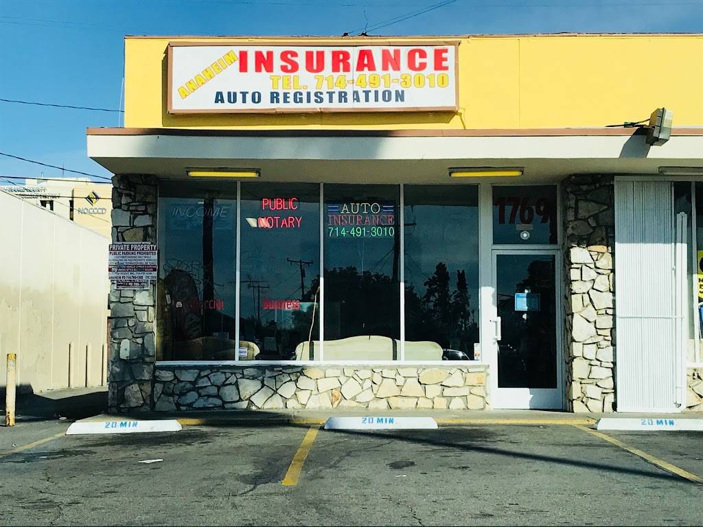 Anaheim Insurance & Vehicle | 1769 W La Palma Ave, Anaheim, CA 92801, USA | Phone: (714) 491-3010