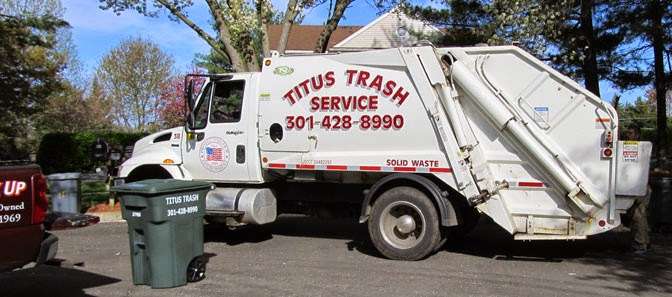 Titus Trash Service | 22210 Dickerson Rd, Dickerson, MD 20842, USA | Phone: (301) 428-8990