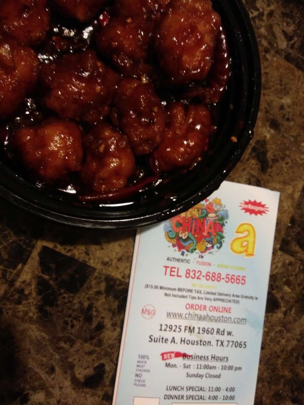 China A Chinese Restaurant | 15222 West Rd West, Houston, TX 77065 | Phone: (281) 859-6616