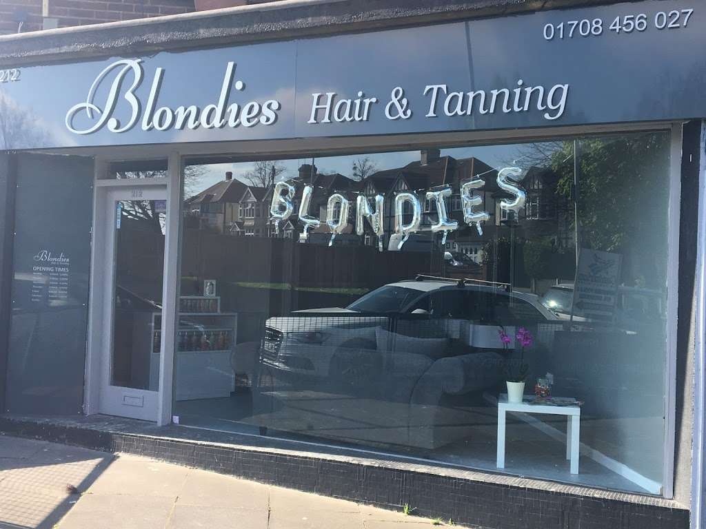 Blondies Hair & Tanning | 212 High St, Hornchurch RM12 6QP, UK | Phone: 01708 456027
