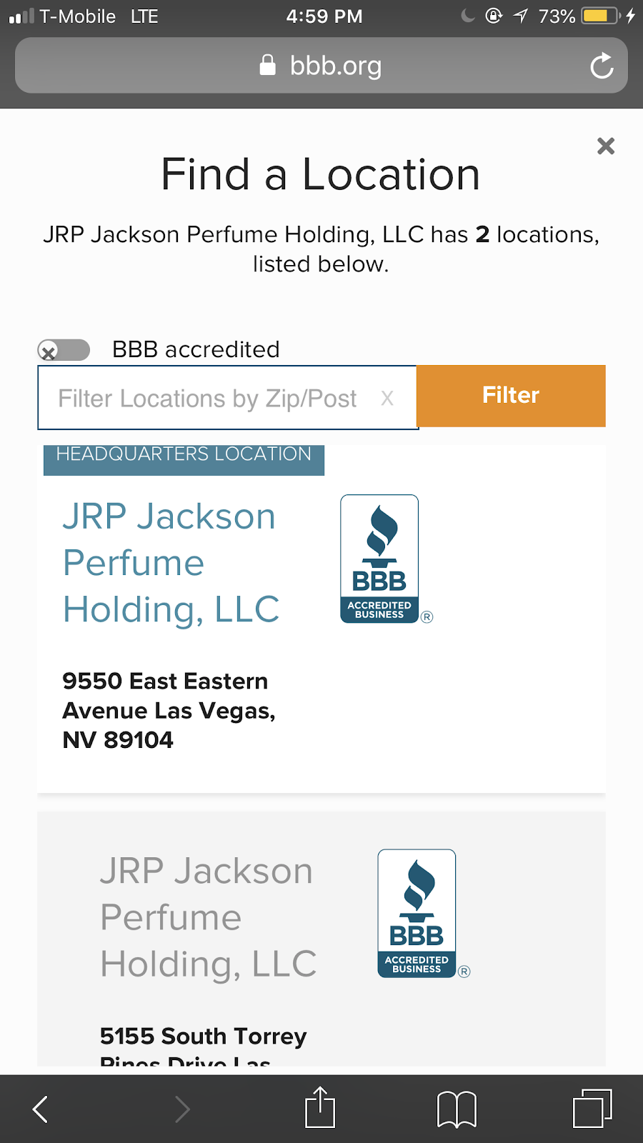 Jrp Jackson perfume holding | 7001 W Charleston Blvd suite 2071, Las Vegas, NV 89117, USA | Phone: (702) 462-5811