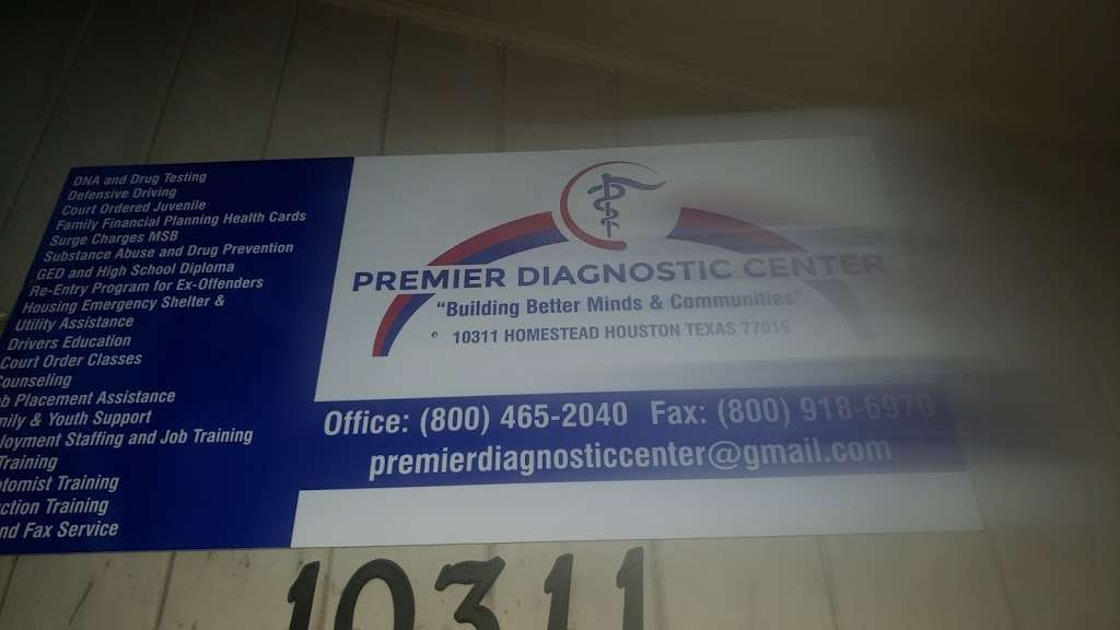 PREMIER DIAGNOSTIC CENTER | 10311 Homestead Rd, Houston, TX 77016, USA | Phone: (832) 506-8121