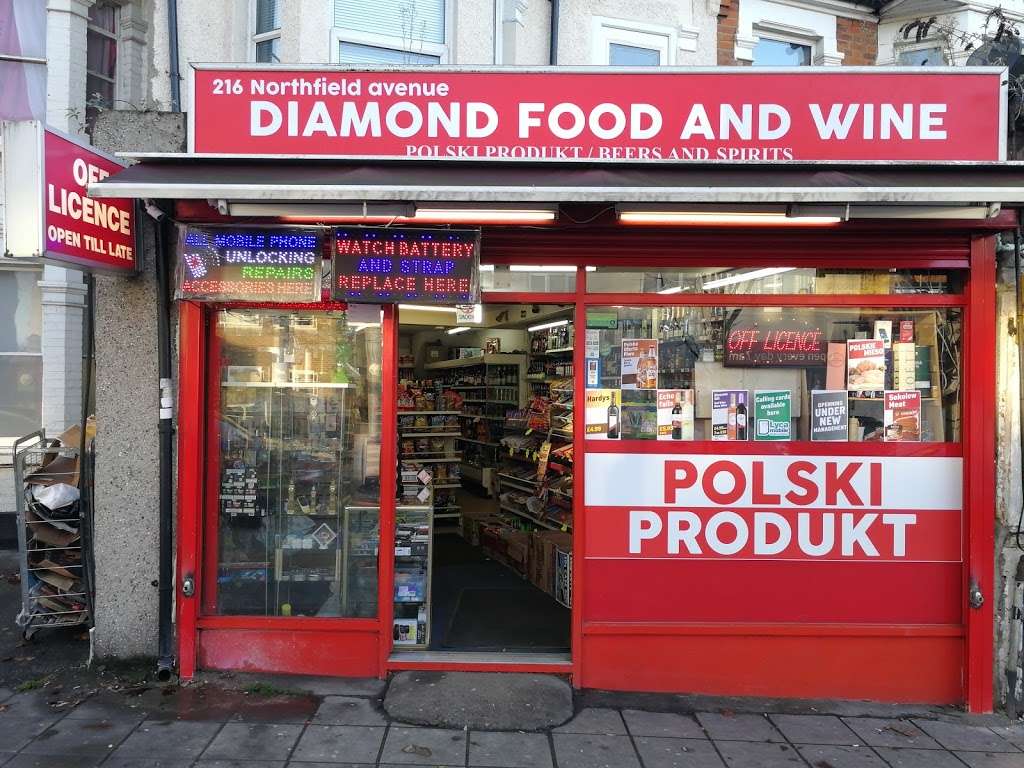 Diamond Food and Wine | 216 Northfield Ave, London W13 9SJ, UK | Phone: 020 3255 0130