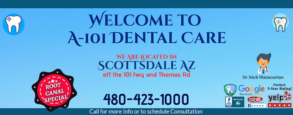 A-101 Dental Care, PC | 2899 N 87th St #100, Scottsdale, AZ 85257, USA | Phone: (480) 423-1000