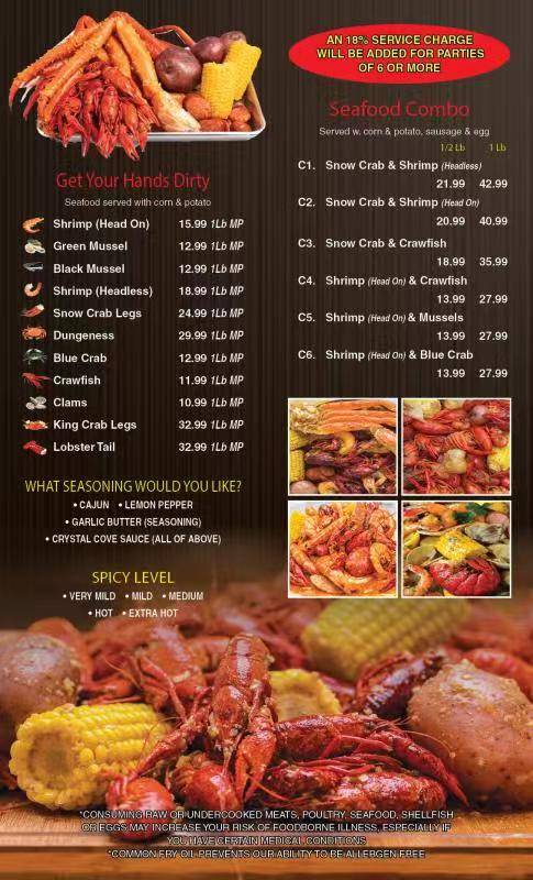 Crystal Cove Crab Shack | 2600 34th St N, St. Petersburg, FL 33713, USA | Phone: (727) 800-2322