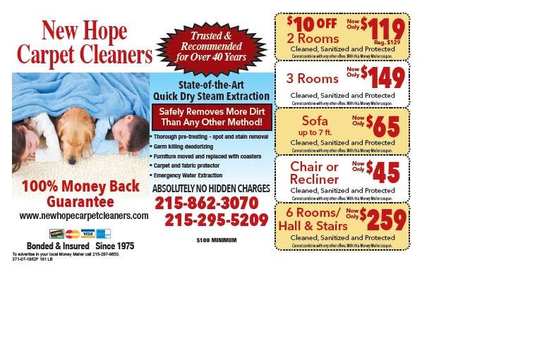 New Hope Carpet Cleaners Inc | 42 Riverhill, New Hope, PA 18938, USA | Phone: (215) 862-3070
