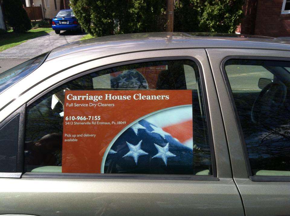 Carriage House Cleaners | 5413 Shimerville Rd, Emmaus, PA 18049, USA | Phone: (610) 966-7155