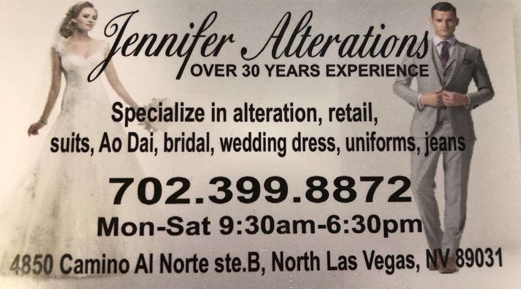 Jennifer Alterations and Dry Clean | 4850 Camino Al Norte, North Las Vegas, NV 89031 | Phone: (702) 399-8872