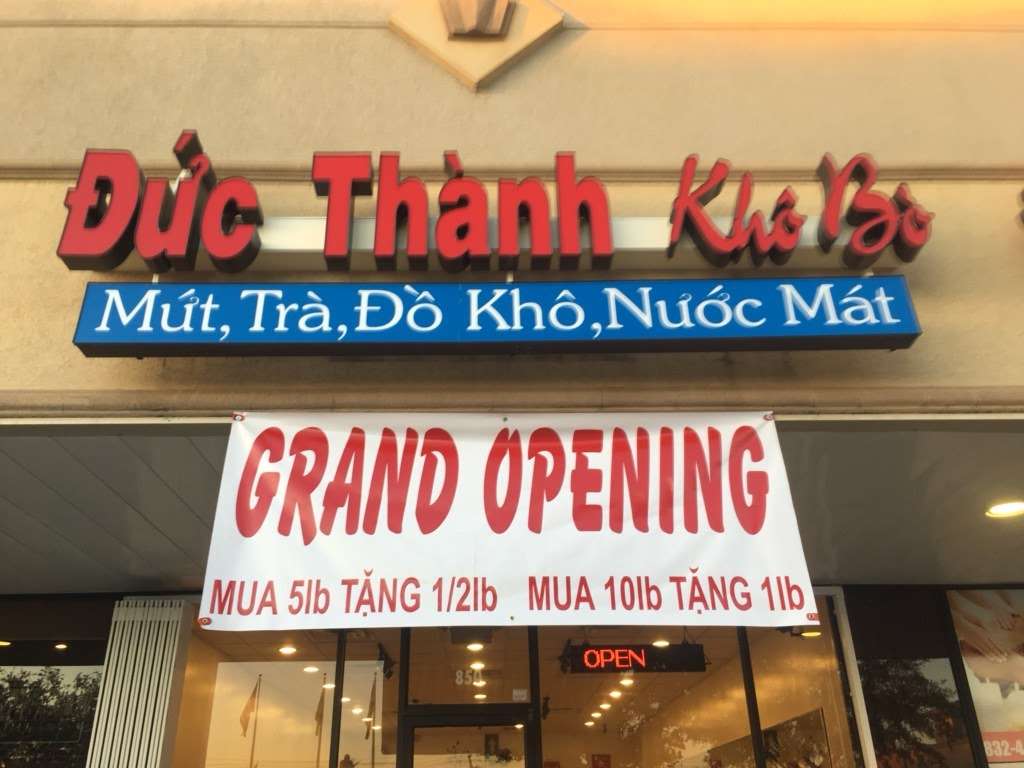 Đức Thành Khô Bò | 11360 Bellaire Blvd Unit 850, Houston, TX 77072 | Phone: (281) 564-8899